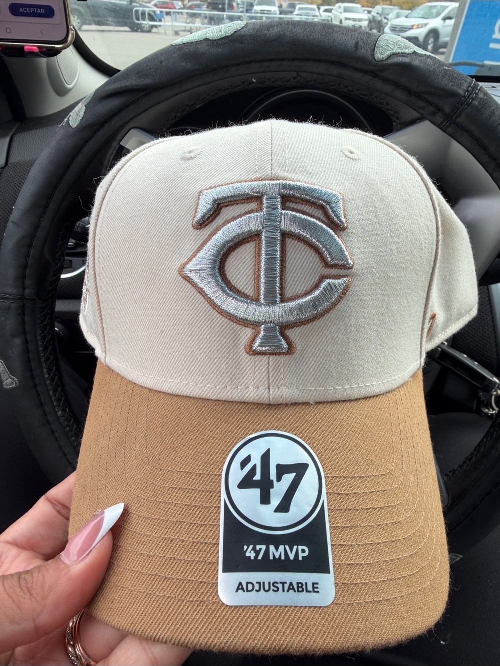 47 Two-Tone Minnesota Twins Cap in Cream and Tan